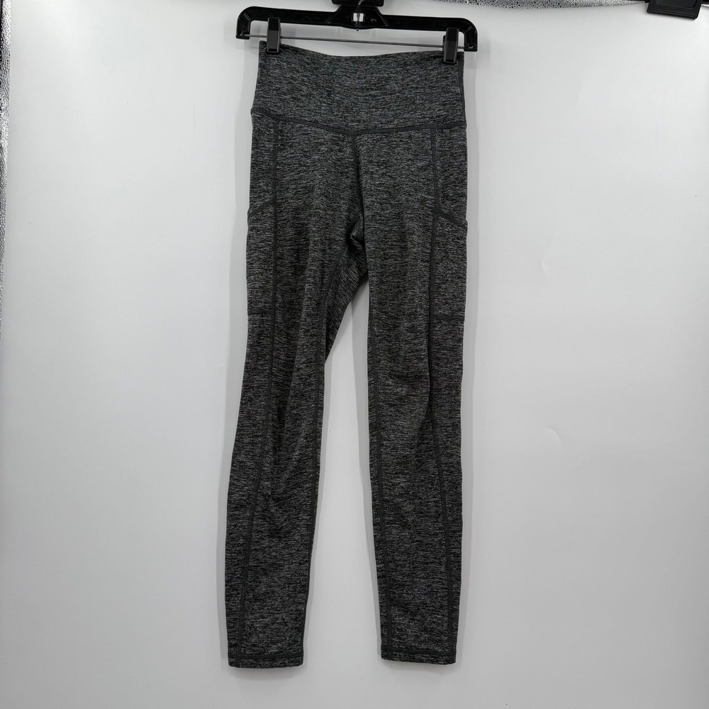 Aerie Chill Play Move Grey Heathered Leggings with Thigh Pockets Womens Small